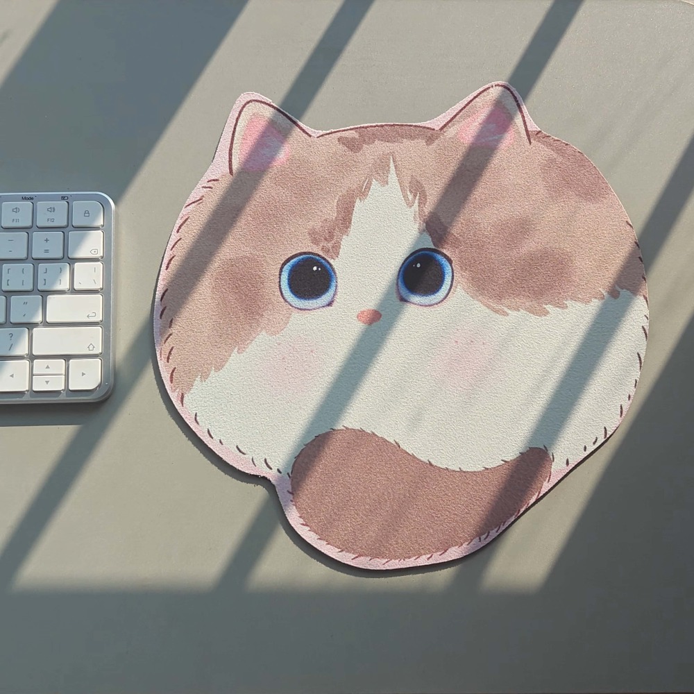 Desk Setup Productivity - かわいい猫のマウスパッド、キュートな動物柄デスクマット、柔らかく大きなマウスパッド、滑り止めコンピューターマット、ノートパソコン、オフィス、ゲームセットアップ用