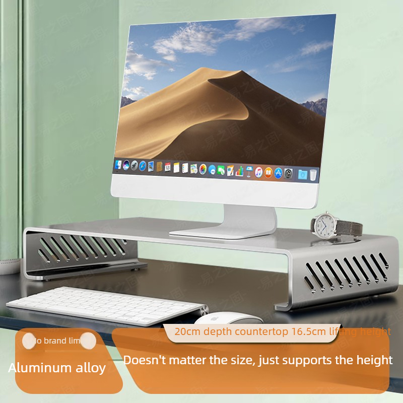 Desk Setup Laptop And Monitor - コンピューターモニタースタンドライザー人間工学に基づいたデスクオーガナイザーラップトップゲームセットアップ用スペースを節約姿勢を改善するためのオフィスアクセサリー