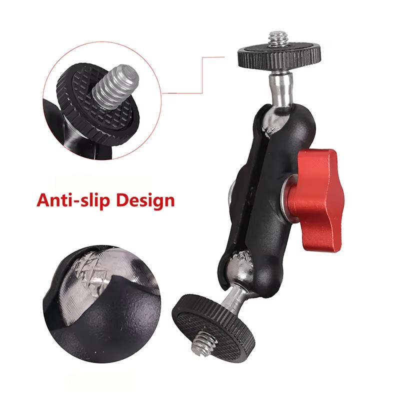 Monitor Arm Clamp - 新しい【1セットカメラ写真撮影アクセサリー金属製スーパークランプ、ダブルボールヘッド付きマジックアーム、モニターライトマイク電話マウント用】