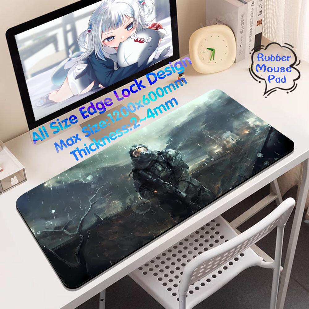 Desk Setup Gaming Pc - S_stalker 2-ハイエンドe-sportsマウスパッド、デスクマット、1200x600ラバー、PCセットアップ、スーパーガビネテガムアクセサリー