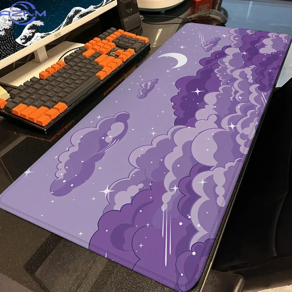 Desk Setup Productivity - Skyscapeセットアップ ゲーミングアクセサリー 大型マウスパッド ゲーマーマウスパッド アニメサポート ノートパソコン
