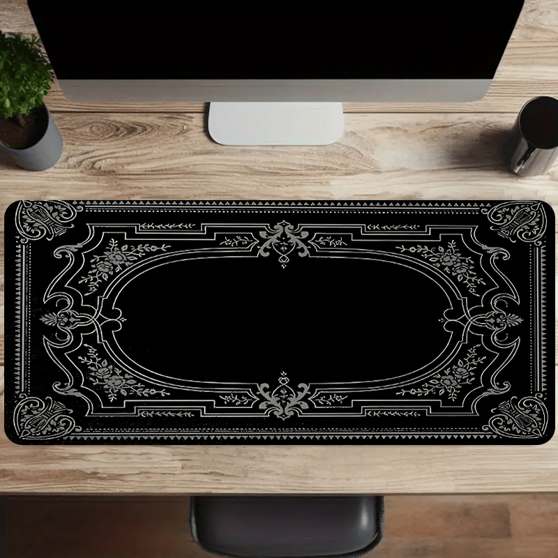 Desk Setup Pc And Laptop - XXLサイズの大型ゲーミングマウスパッド、デスクマット、布製表面、滑り止めゴムベース、PC、ノートパソコン、キーボード、オフィスセットアップ用マウスパッド