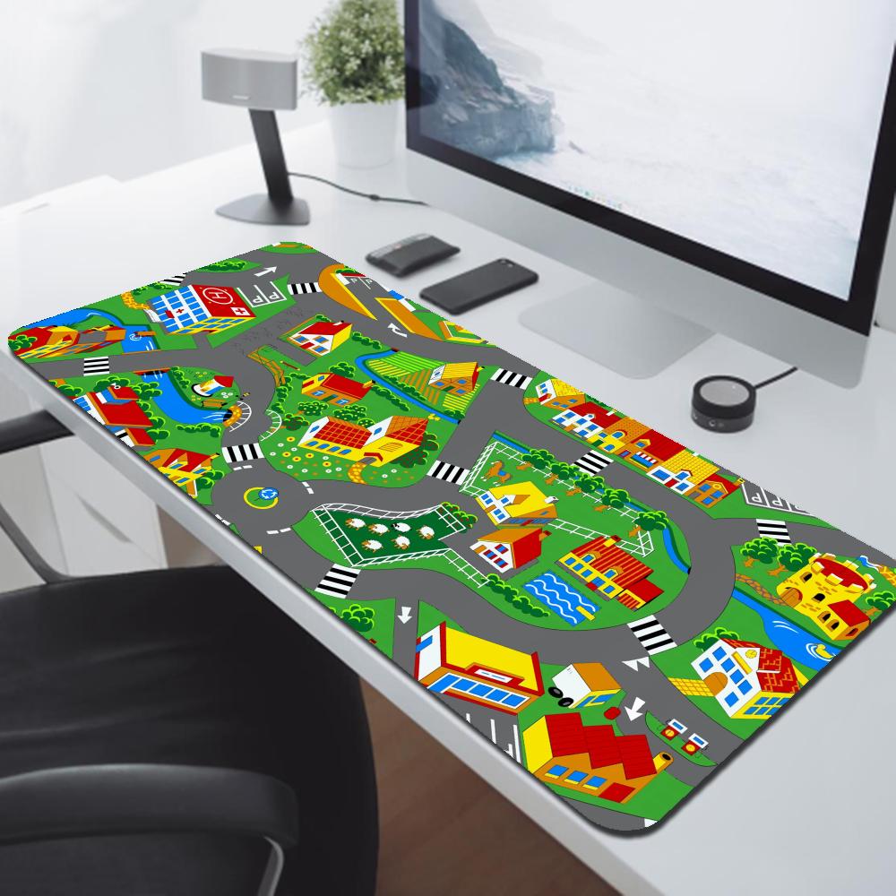 PCゲームセットアップアクセサリーシティロード漫画マウスパッ - Desk Setup Accessories Aesthetic のレビューと価格