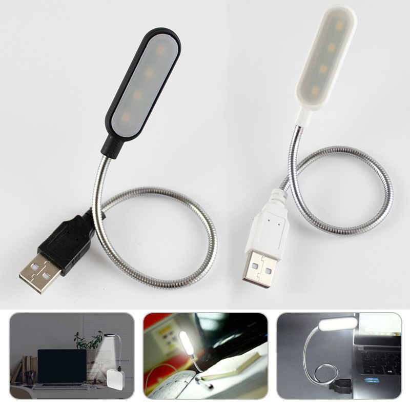 ミニ 4 LED ブックランプポータブル USB 読書ナイト - Desk Setup Notebook のレビューと価格