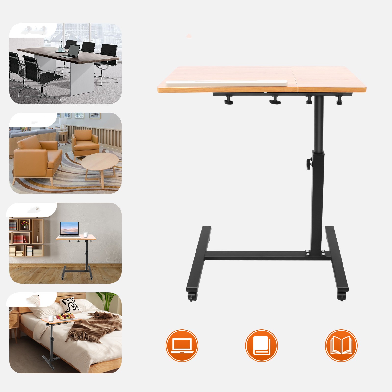 モバイルラップトップテーブル 調整可能 360度回転 °   - Desk Setup Notebook のレビューと価格