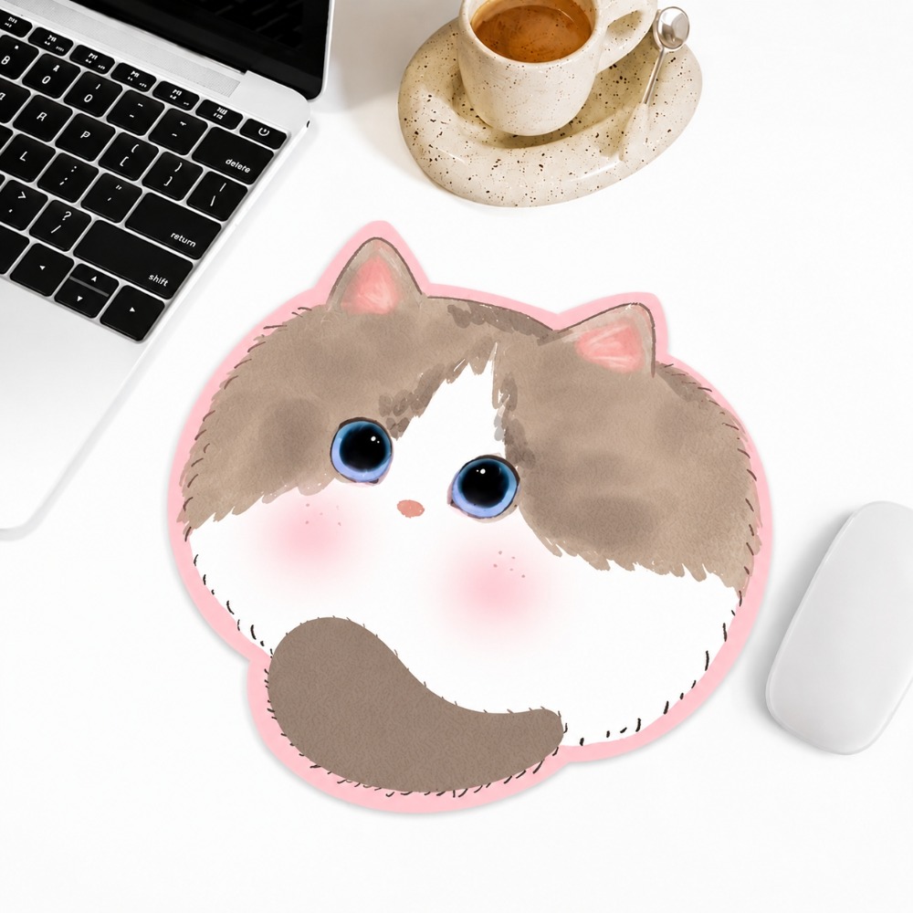 かわいい猫のマウスパッド、キュートな動物柄デスクマット、柔ら - Desk Setup Productivity のレビューと価格