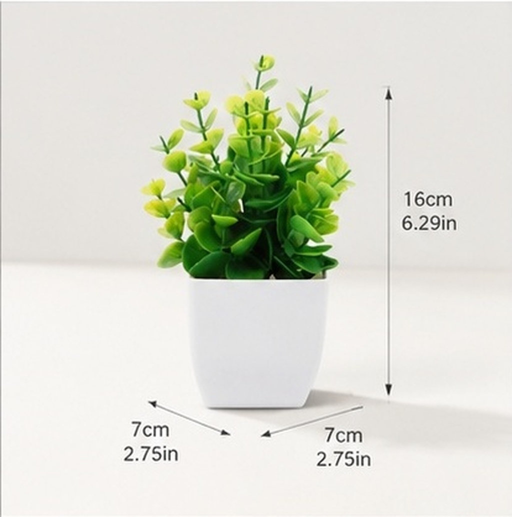 3個入り、小型の人工観葉植物。ミニサイズの造花で、ご自宅やオ - Plant Pot Small Desk のレビューと価格