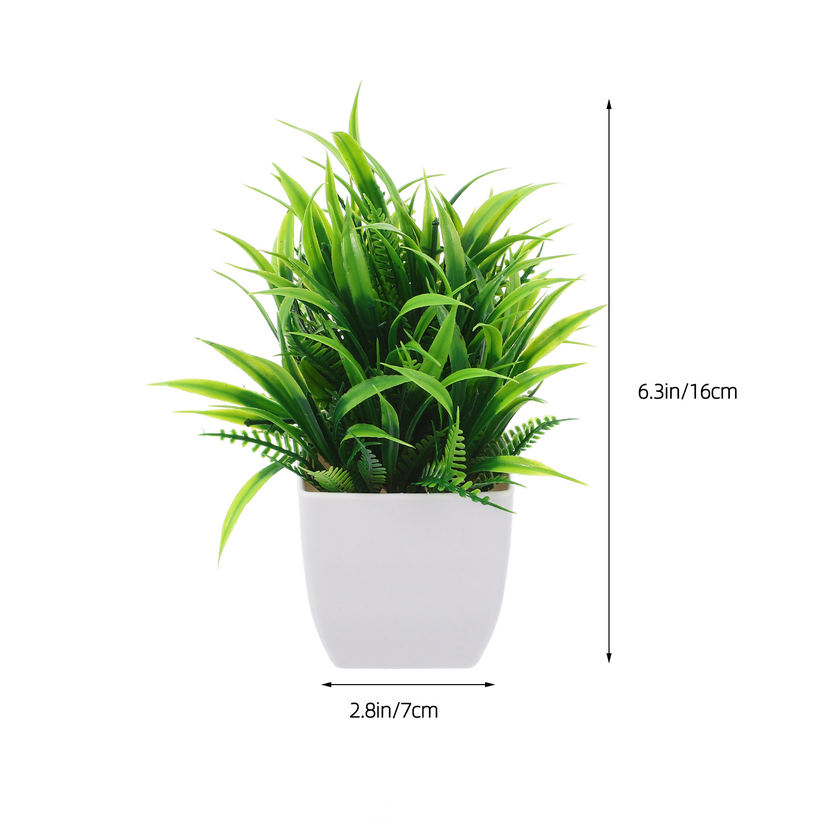 3個入り、小型の人工観葉植物。ミニサイズの造花で、ご自宅やオ - Plant Pot Small Desk のレビューと価格