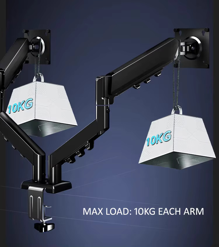 D290 金属製 13～32インチ対応 デュアルモニター用  - Monitor Arm Clamp のレビューと価格