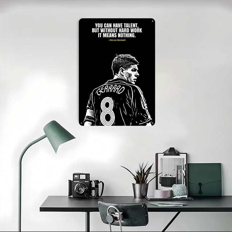 スティーブン・ゲラードの名言メタルポスター カスタマイズされ - Desk Setup Poster のレビューと価格