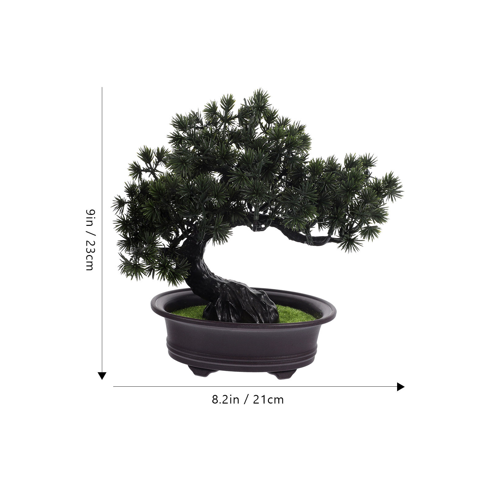 造花盆栽、人工松の木、鮮やかな色彩、リアルな質感、耐久性に優 - Plant Pot Small Desk のレビューと価格