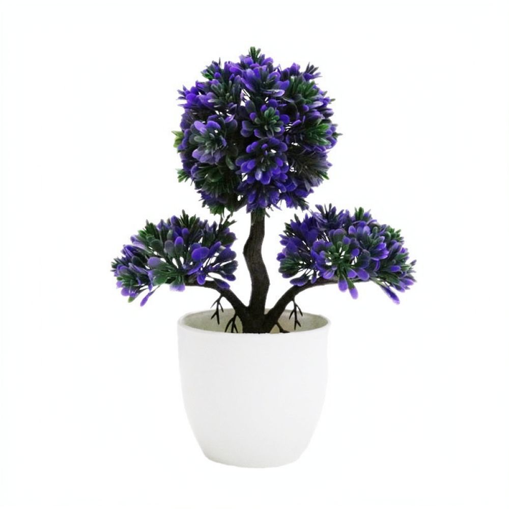 プラスチック製の盆栽風の松の植物。人工観葉植物として、ご自宅 - Plant Pot Small Desk のレビューと価格