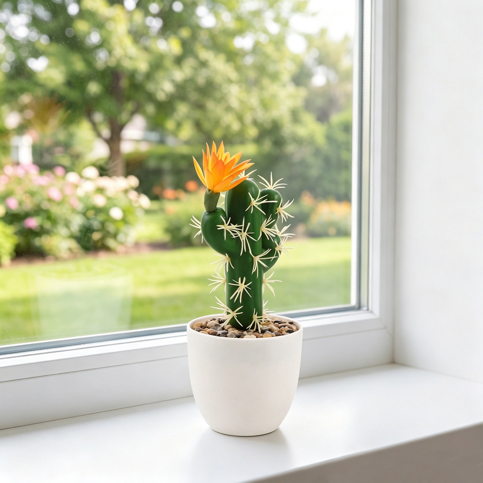7インチミニ人工サボテン、鉢入りフェイク多肉植物、装飾用小型 - Plant Pot Small Desk のレビューと価格