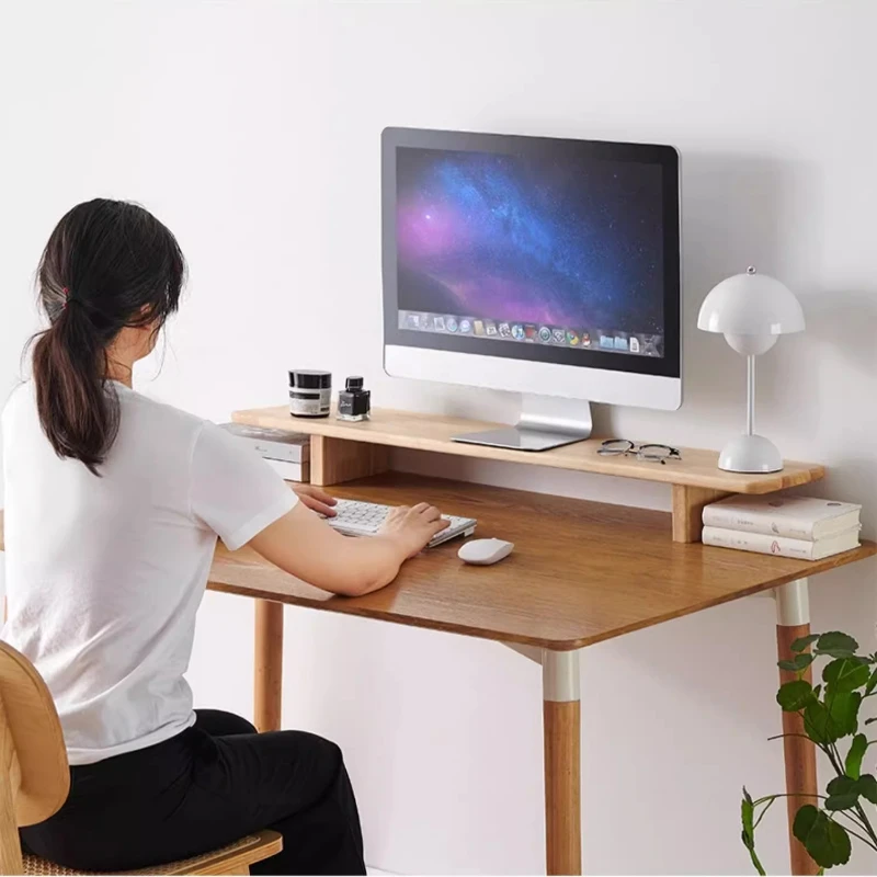 人間工学に基づいたデスクセットアップのための木製モニタースタ - Desk Setup Laptop And Monitor のレビューと価格