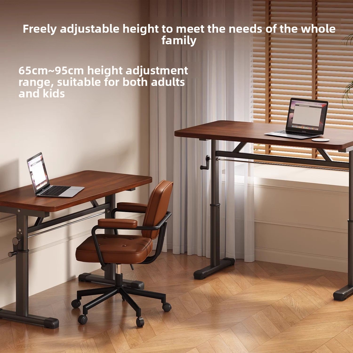 モダンなシンプルな高さ調節可能なコンピューターデスク、人間工 - Desk Setup Notebook のレビューと価格