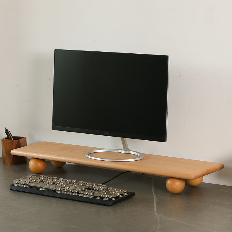 無垢材モニターライザー ノートパソコン昇降スタンド デスクト - Desk Setup Laptop And Monitor のレビューと価格