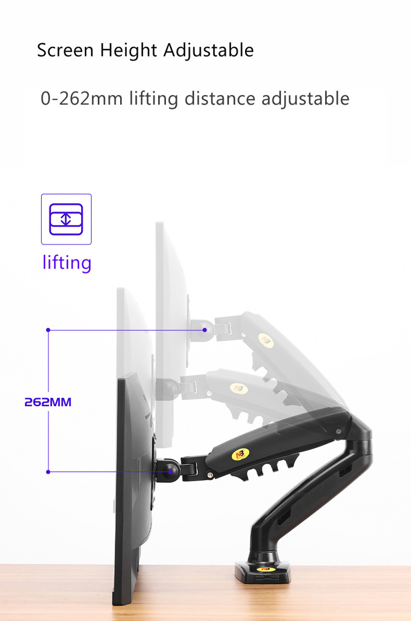 NEW NB F80 17-30インチ デスクトップLED  - Monitor Arm Clamp のレビューと価格