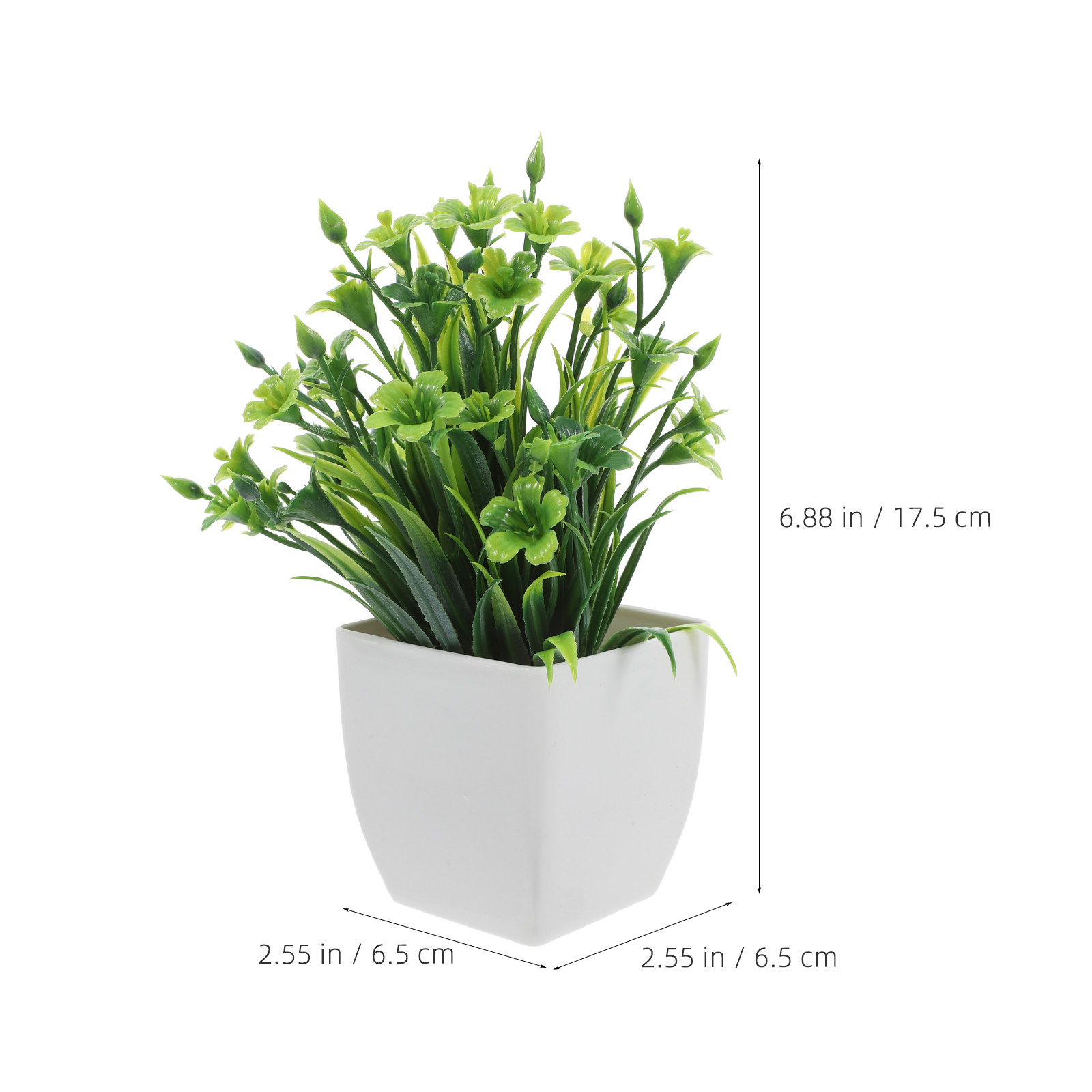 リアルな造花鉢植え、小型の人工盆栽。デスク、オフィス、家庭の - Plant Pot Small Desk のレビューと価格