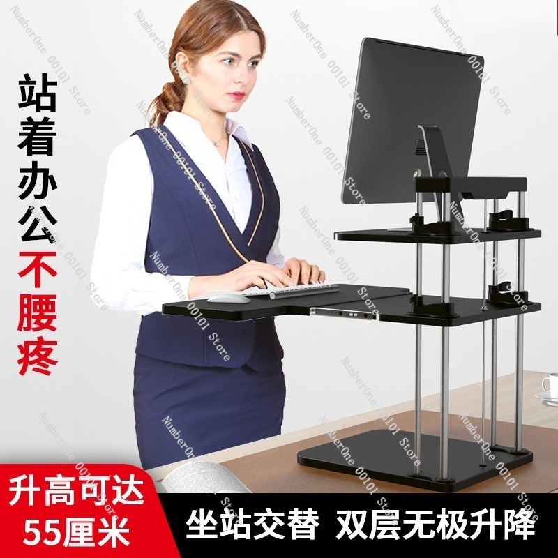 デスクトップワークステーション用の高さ調節可能なスタンディン - Desk Setup Laptop And Monitor のレビューと価格