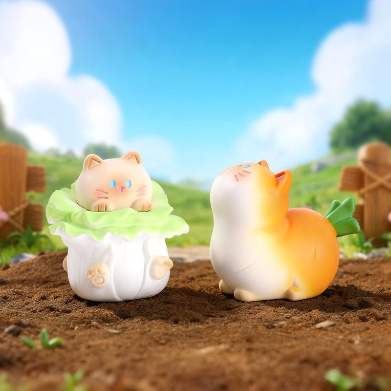 本物の野菜猫ワールドブラインドボックスかわいい猫フィギュアデ - Desk Setup Productivity のレビューと価格