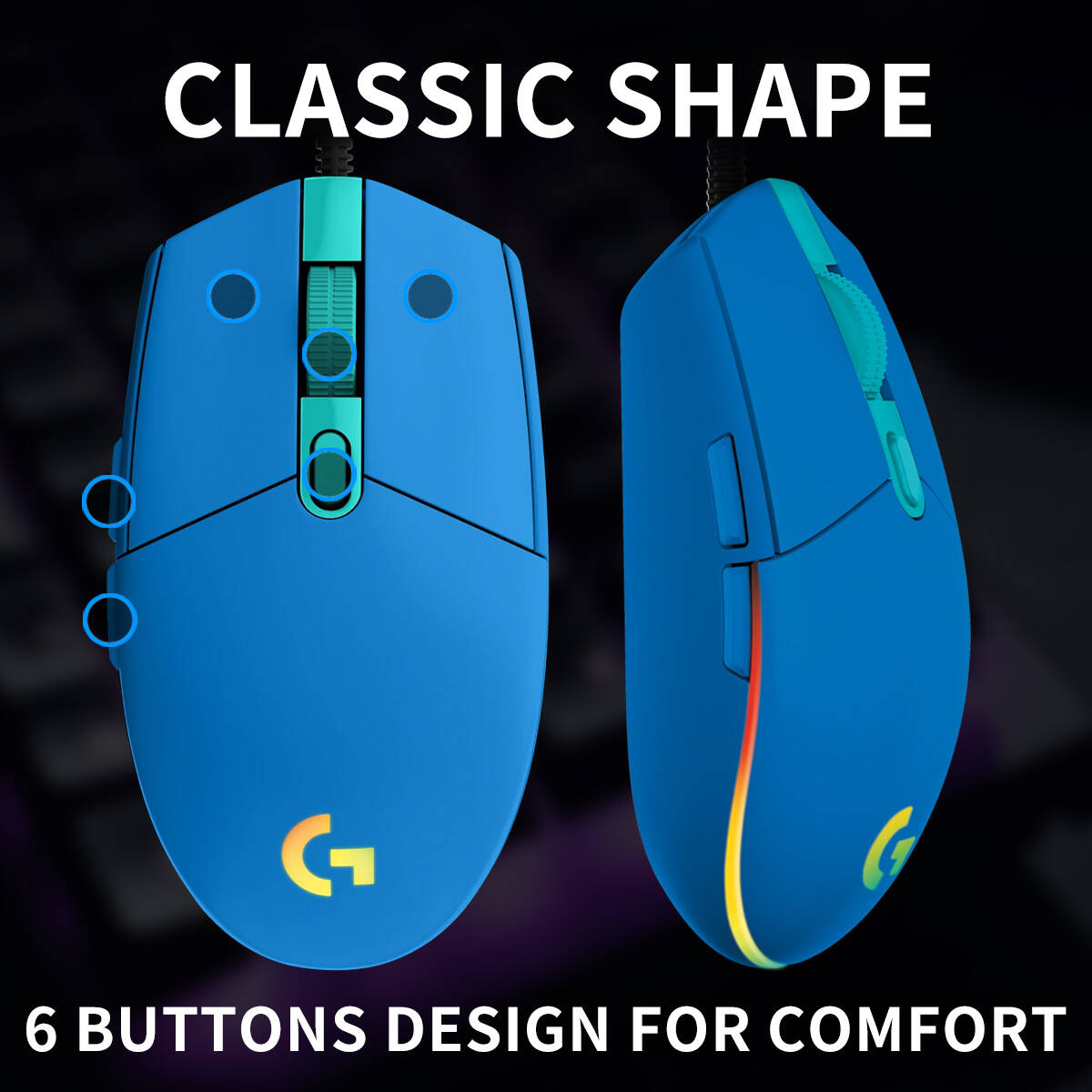 ロジクール G203 有線ゲーミングマウス 長寿命 バイブラ - Logitech Mouse G203 のレビューと価格