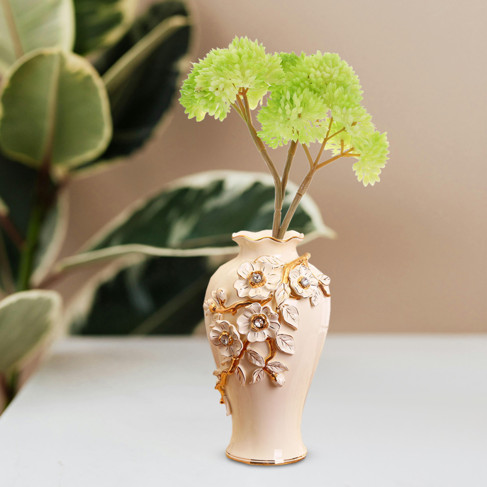 鉢植えではないミニサイズの造花多肉植物。リアルな質感のソフト - Desk Setup With Plants のレビューと価格