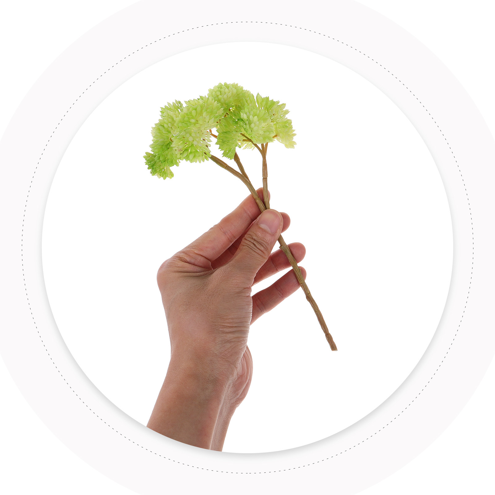 鉢植えではないミニサイズの造花多肉植物。リアルな質感のソフト - Desk Setup With Plants のレビューと価格