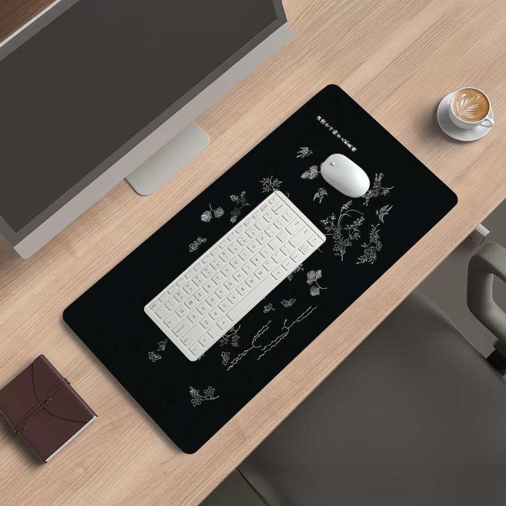植物柄マウスパッド スピード オフィスデスクアクセサリー ゲ - Desk Setup With Plants のレビューと価格