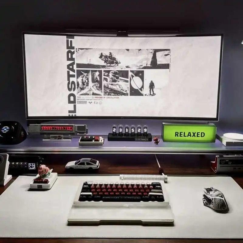 アルミニウムモニタースタンドアクリルデスクトップライザーラッ - Desk Setup Laptop And Monitor のレビューと価格