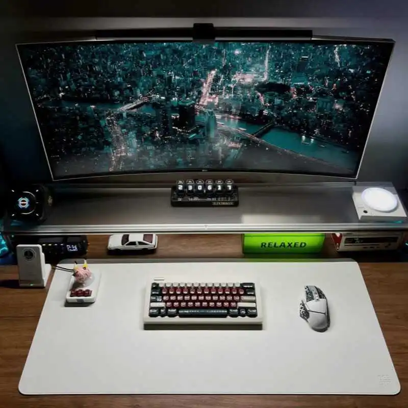 アルミニウムモニタースタンドアクリルデスクトップライザーラッ - Desk Setup Laptop And Monitor のレビューと価格