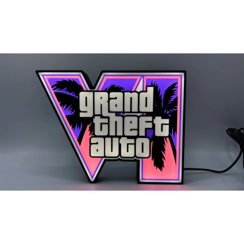 GTA6 グランド・セフト・オートVI LEDライトボックス - Desk Setup Productivity のレビューと価格