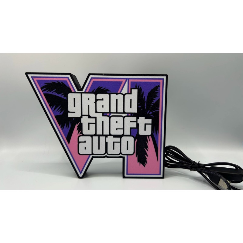 GTA6 グランド・セフト・オートVI LEDライトボックス - Desk Setup Productivity のレビューと価格