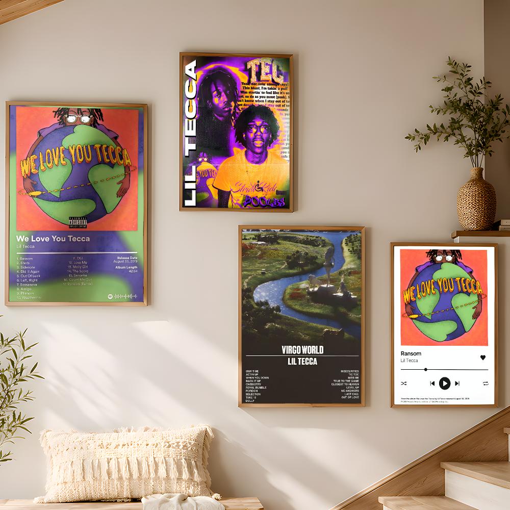 L-Lil Tecca アルバムカバーアート ヒップスタール - Desk Setup Poster のレビューと価格