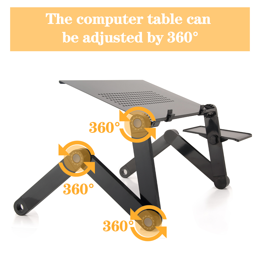 調節可能なラップトップデスクスタンドポータブルアルミ人間工学 - Desk Setup Notebook のレビューと価格