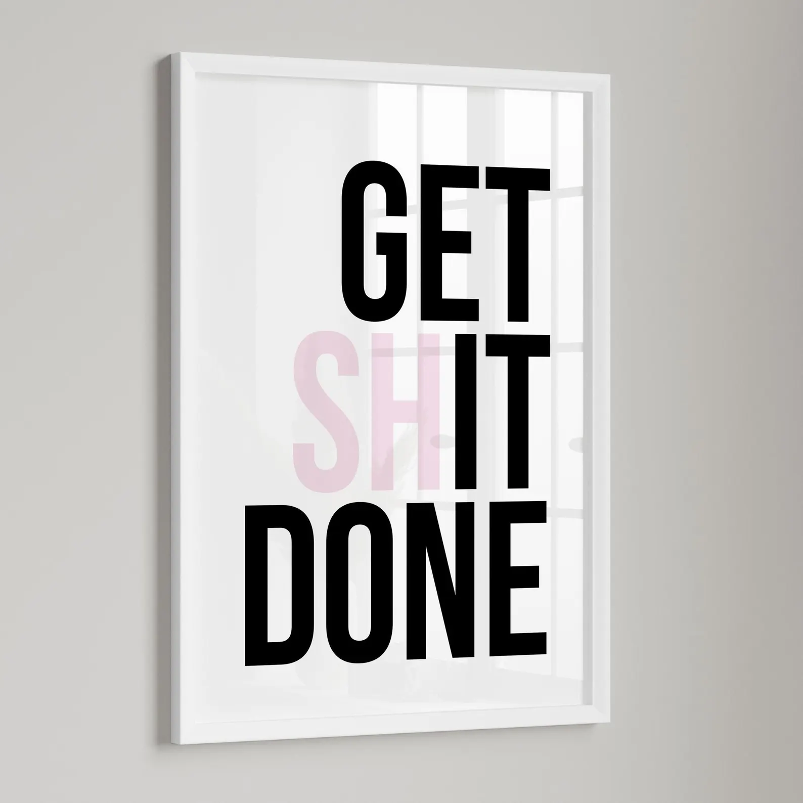 Get Shit Done、オフィスアート、モチベーションを - Desk Setup Poster のレビューと価格