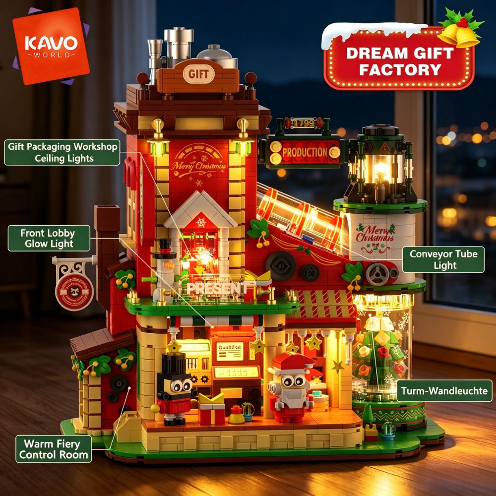 KAVOWORLD 2775ピース クリスマスギフト 工場ビ - Desk Setup Build のレビューと価格