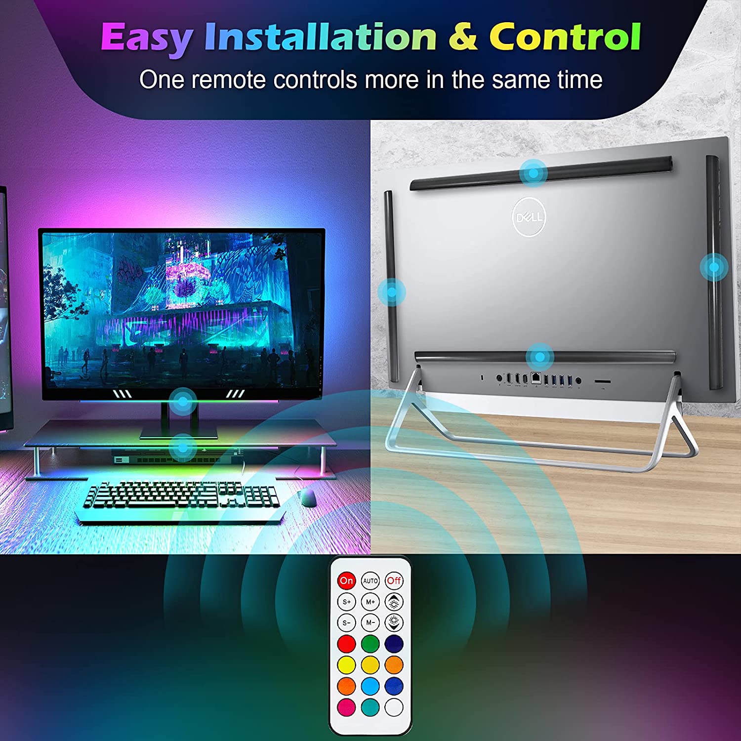 アンダーモニターライトバー RGB Dreamcolor ア - Desk Setup Gaming Pc のレビューと価格