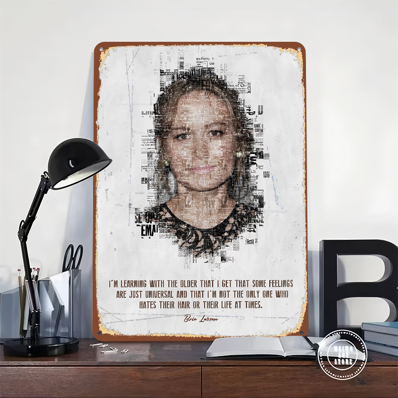 ブリー・ラーソンの名言アートブリキポスターカスタマイズされた - Desk Setup Poster のレビューと価格