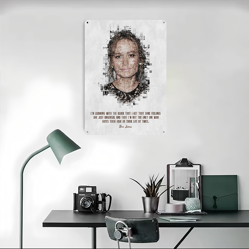 ブリー・ラーソンの名言アートブリキポスターカスタマイズされた - Desk Setup Poster のレビューと価格